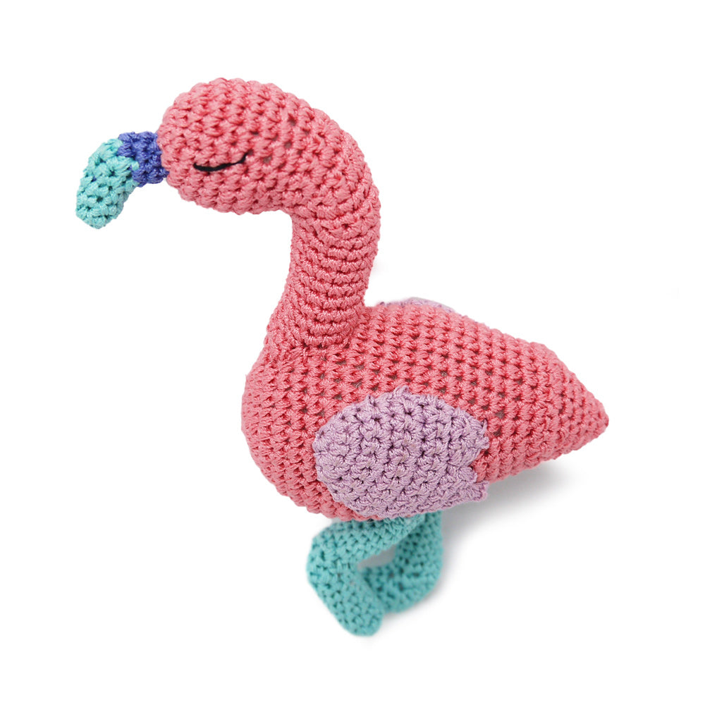DOGO Flamingo Crochet Dog Toy