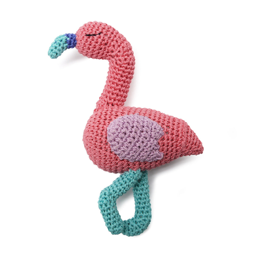 DOGO Flamingo Crochet Dog Toy