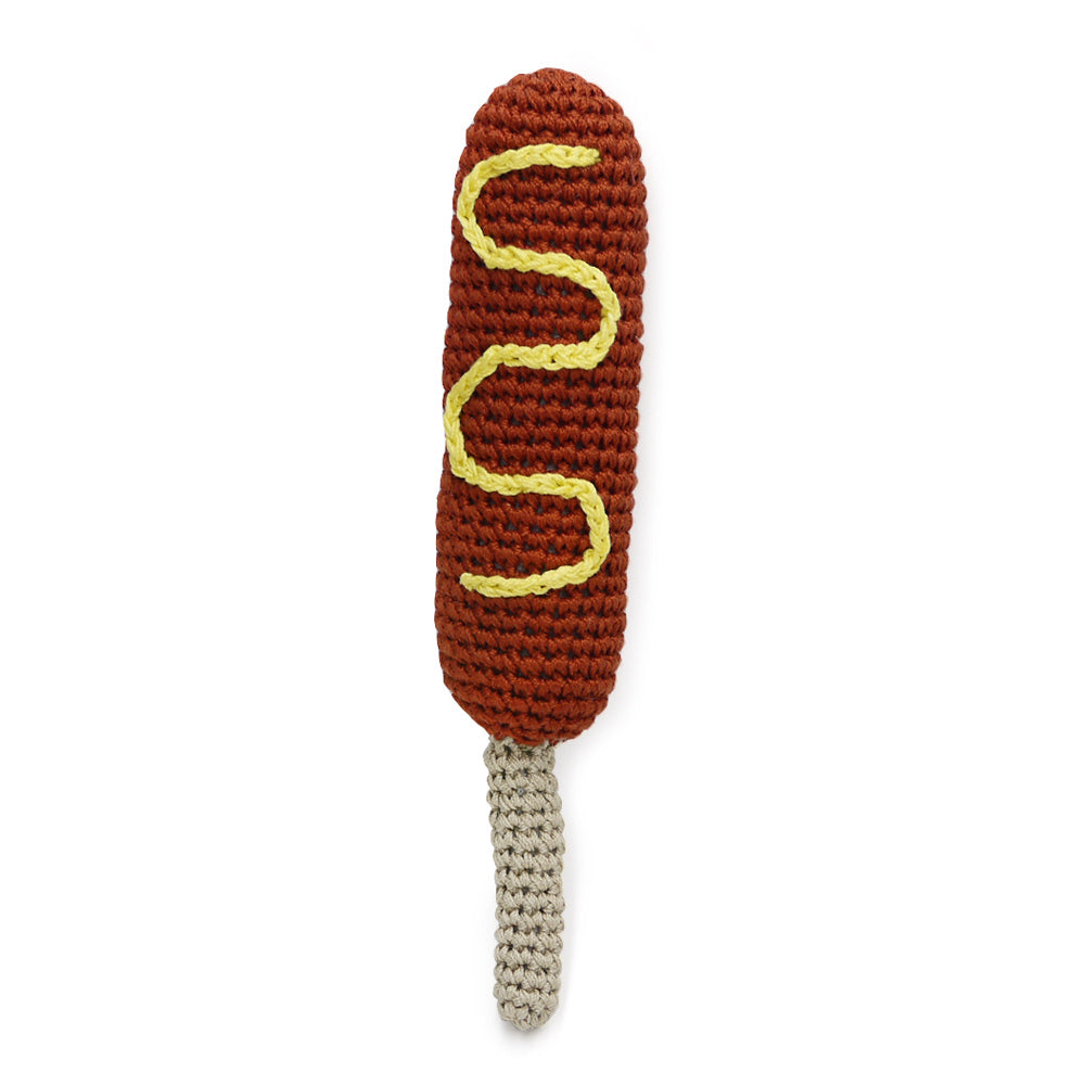 DOGO Hot Dog Crochet Dog Toy