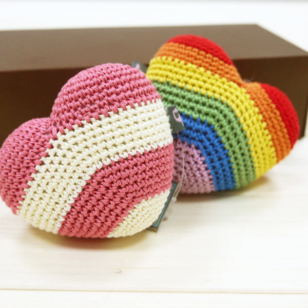 DOGO Rainbow Heart Crochet Dog Toy