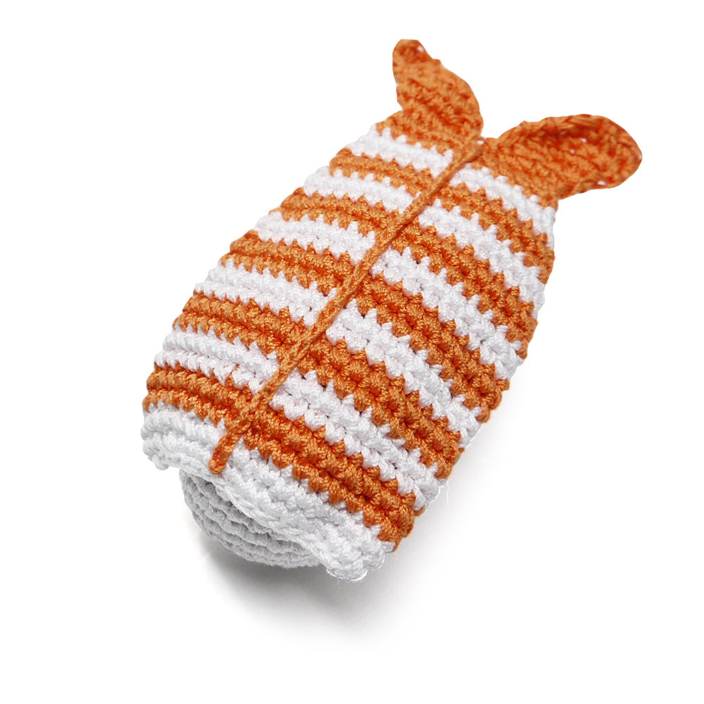 DOGO Shrimp Sushi Crochet Dog Toy