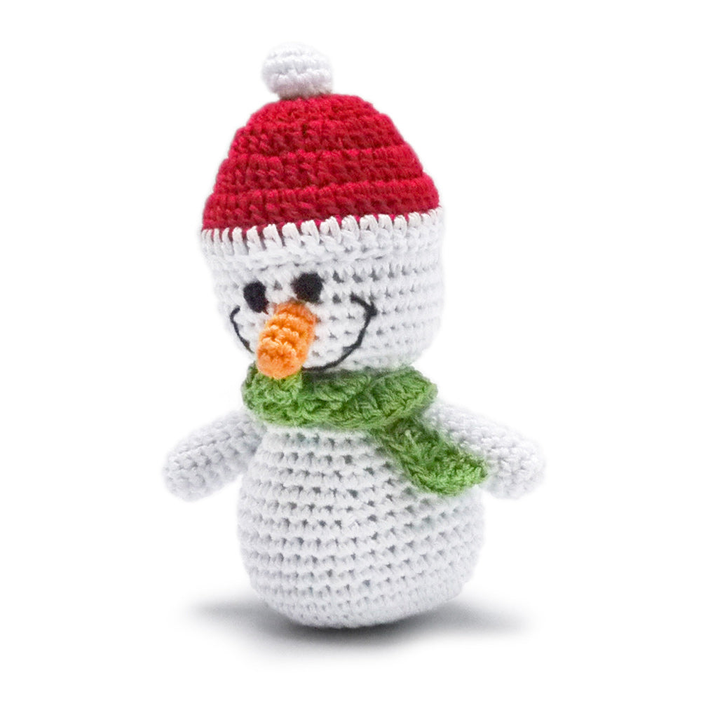 DOGO Snowman Doll Crochet Dog Toy