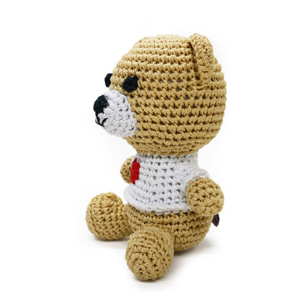 DOGO Teddy Bear Crochet Dog Toy