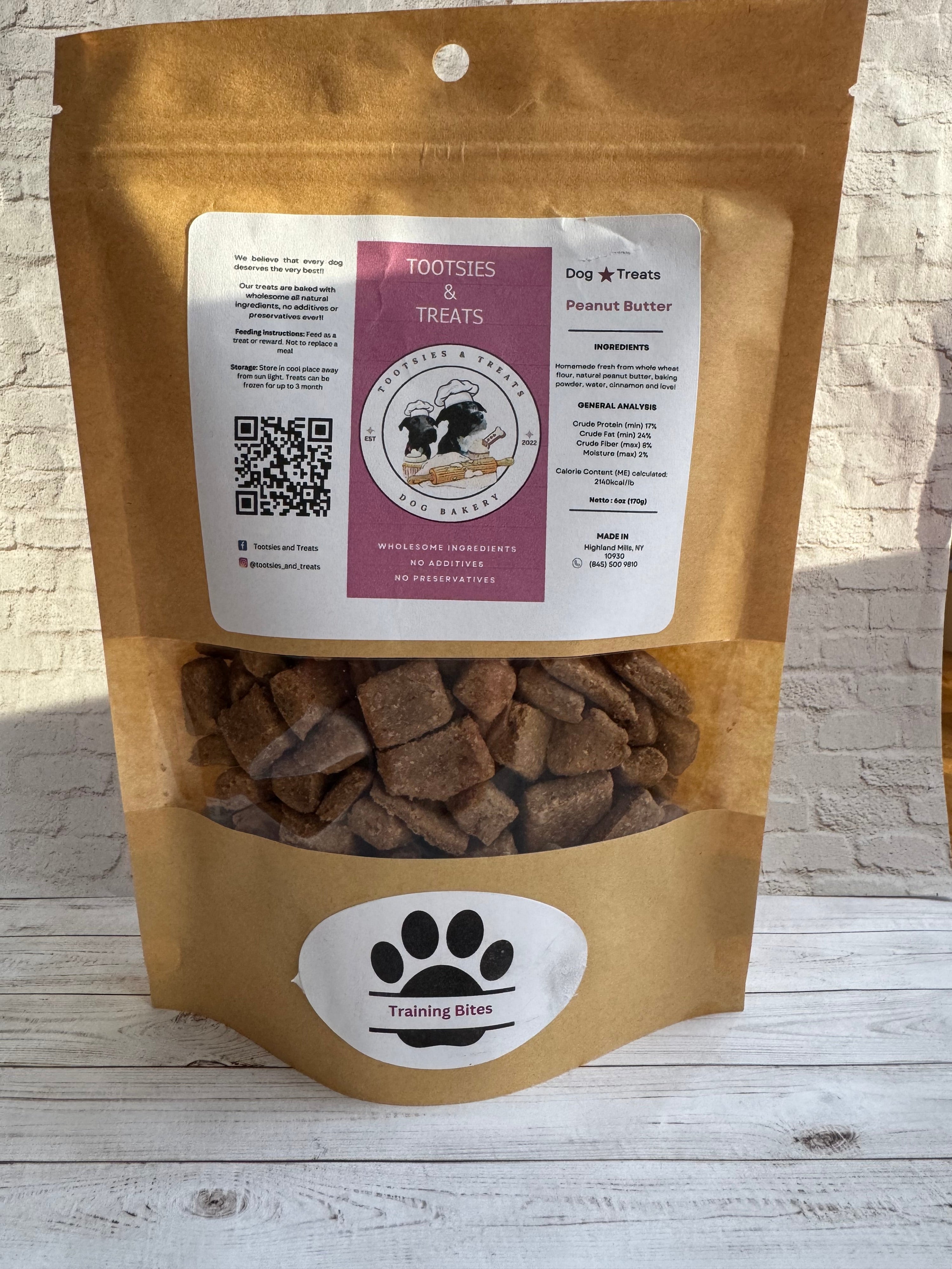 Tootsies & Treats Peanut Butter Training Bites (6oz) - HT Animal Supply
