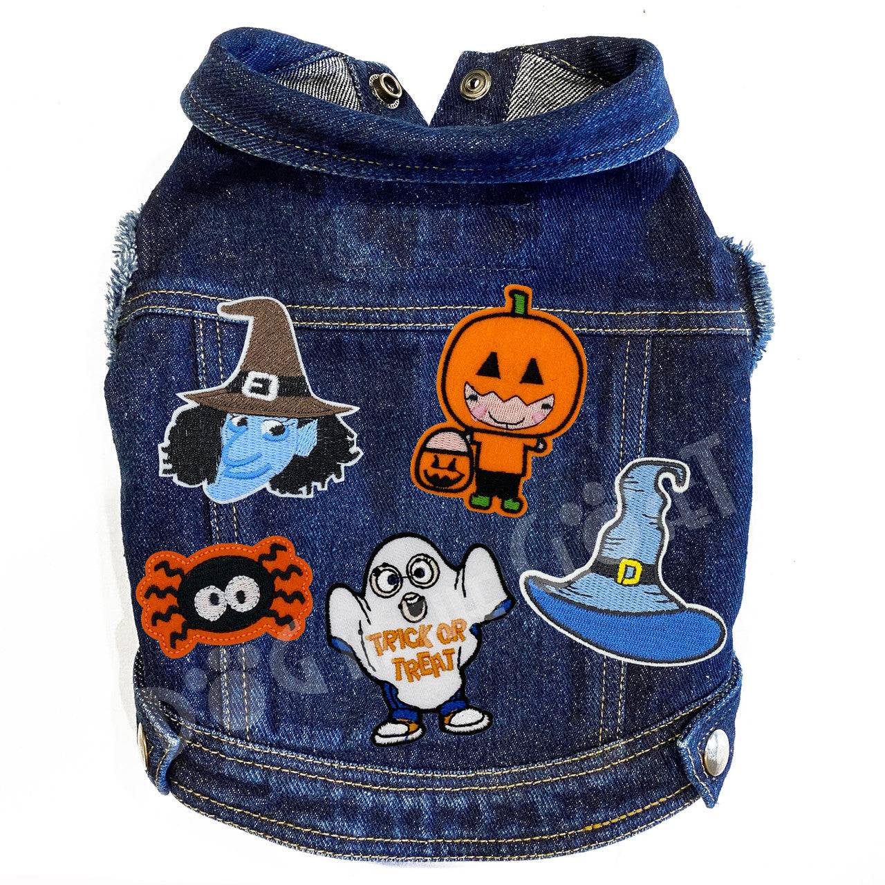 Trick or Treat Denim Dog Jacket