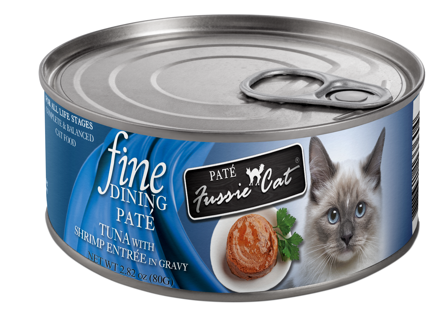 Fussie Cat Fine Dining - Pate - Tuna with Shrimp Entree in gravy (2.82oz)