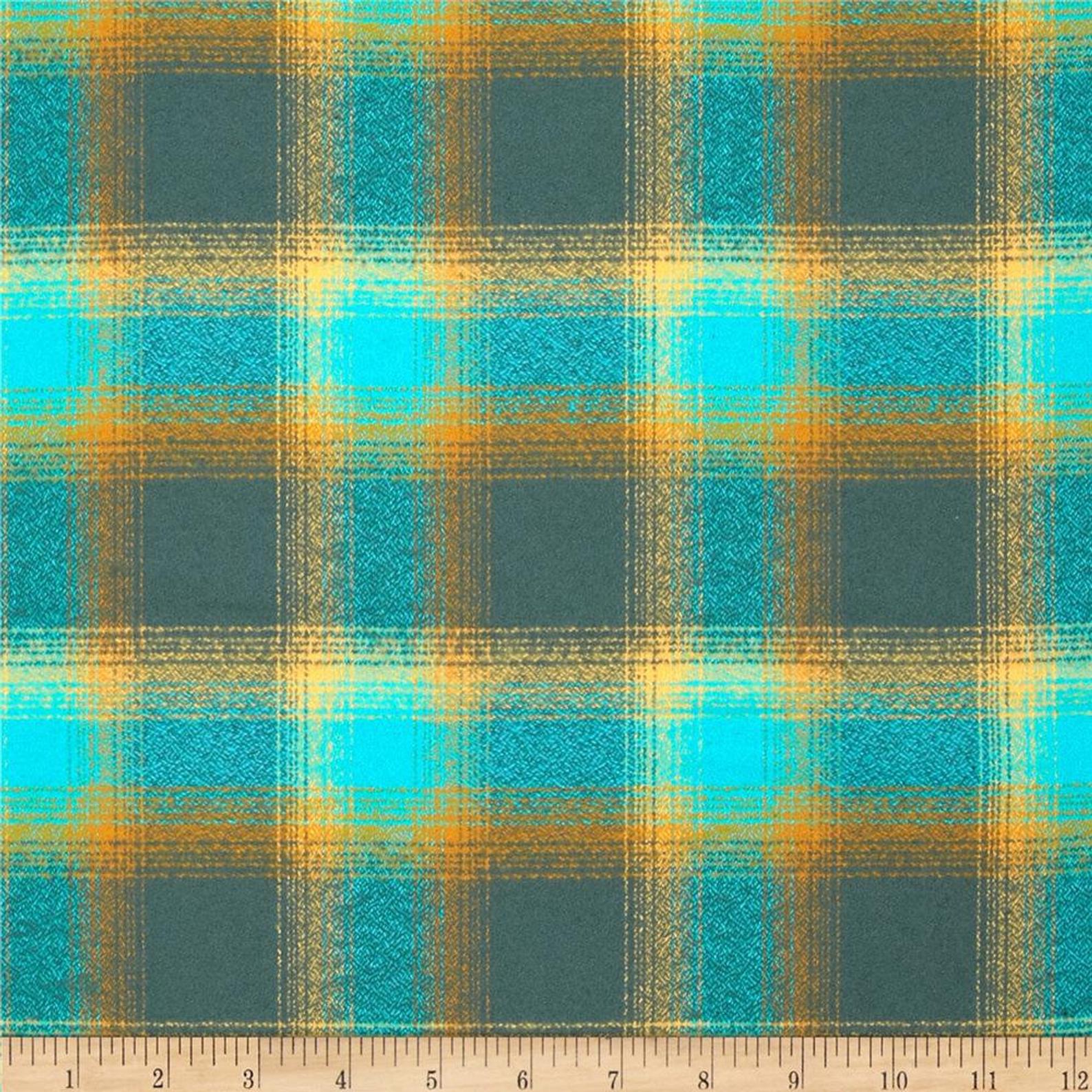 Turquoise Luxe Plaid