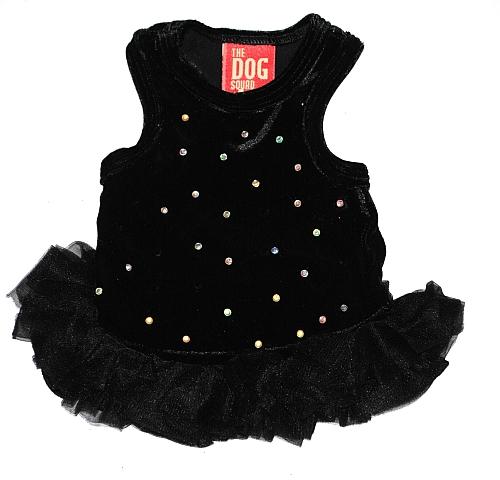 Twinkle Dog Tutu, Black Velvet