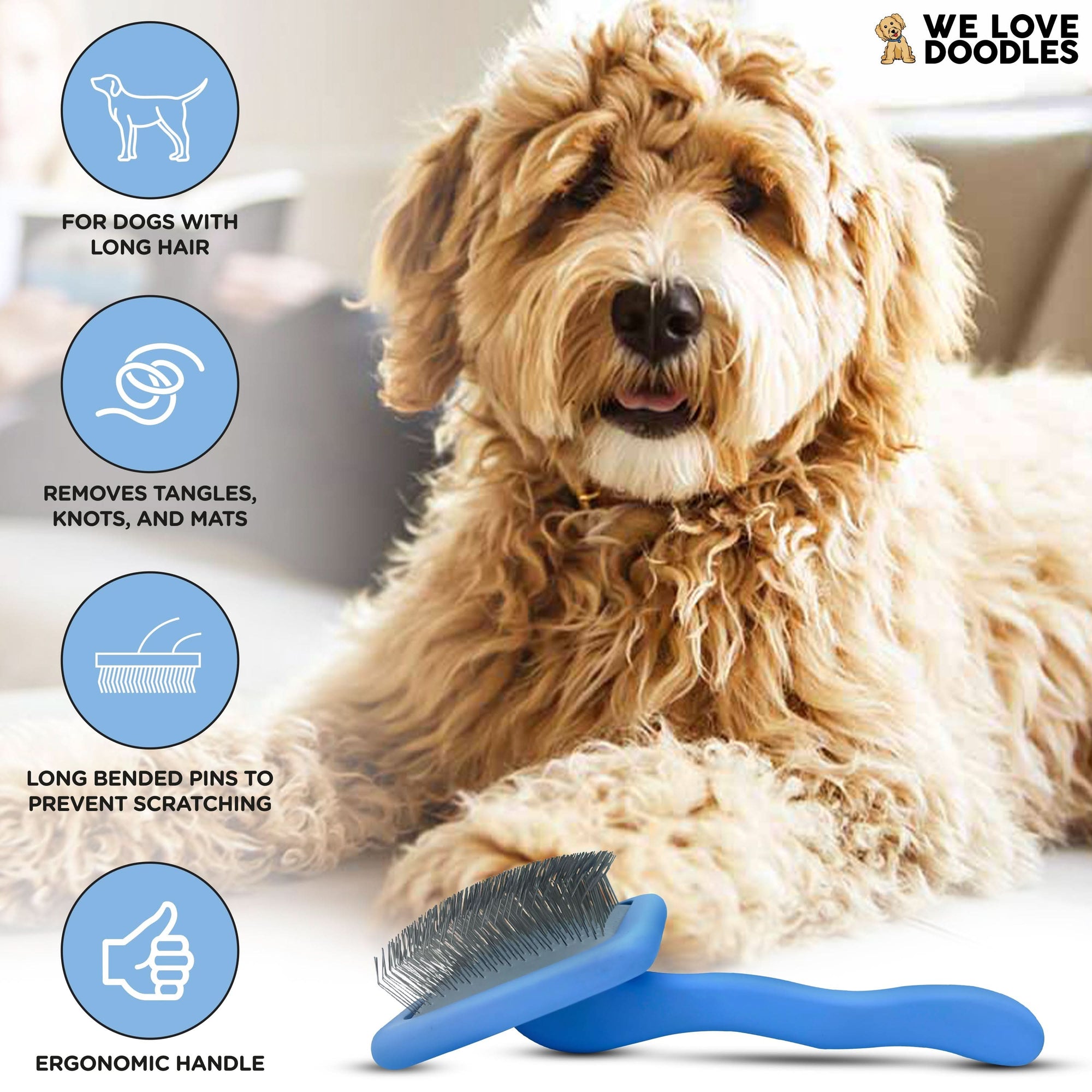 Slicker Brush for Dog - Two Large Slicker Brushes