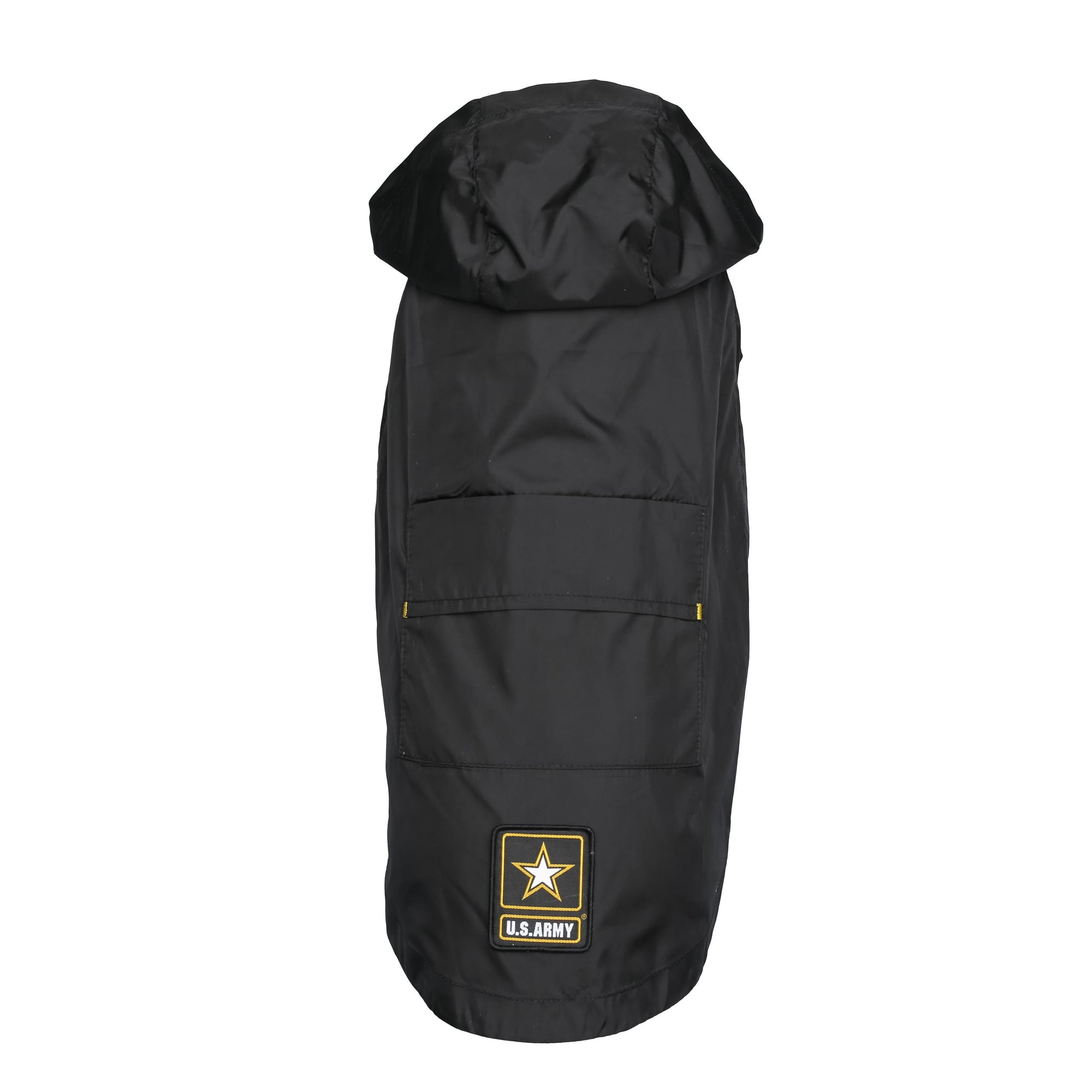 US Army Packable Dog Raincoat - Black premium pet product
