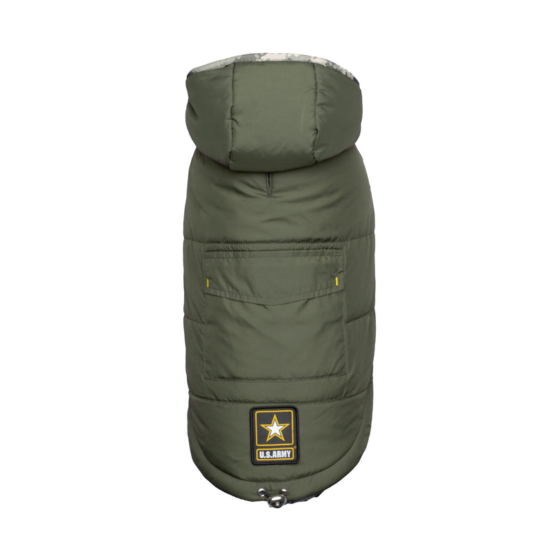US Army Dog Parka - Dark Camo premium pet product