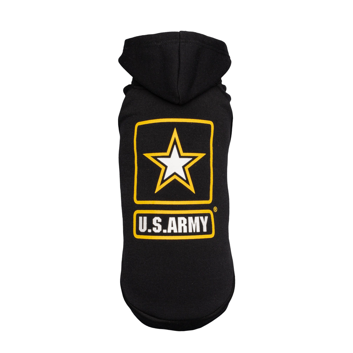 US Army Hooded Dog Fleece - Black premium pet product