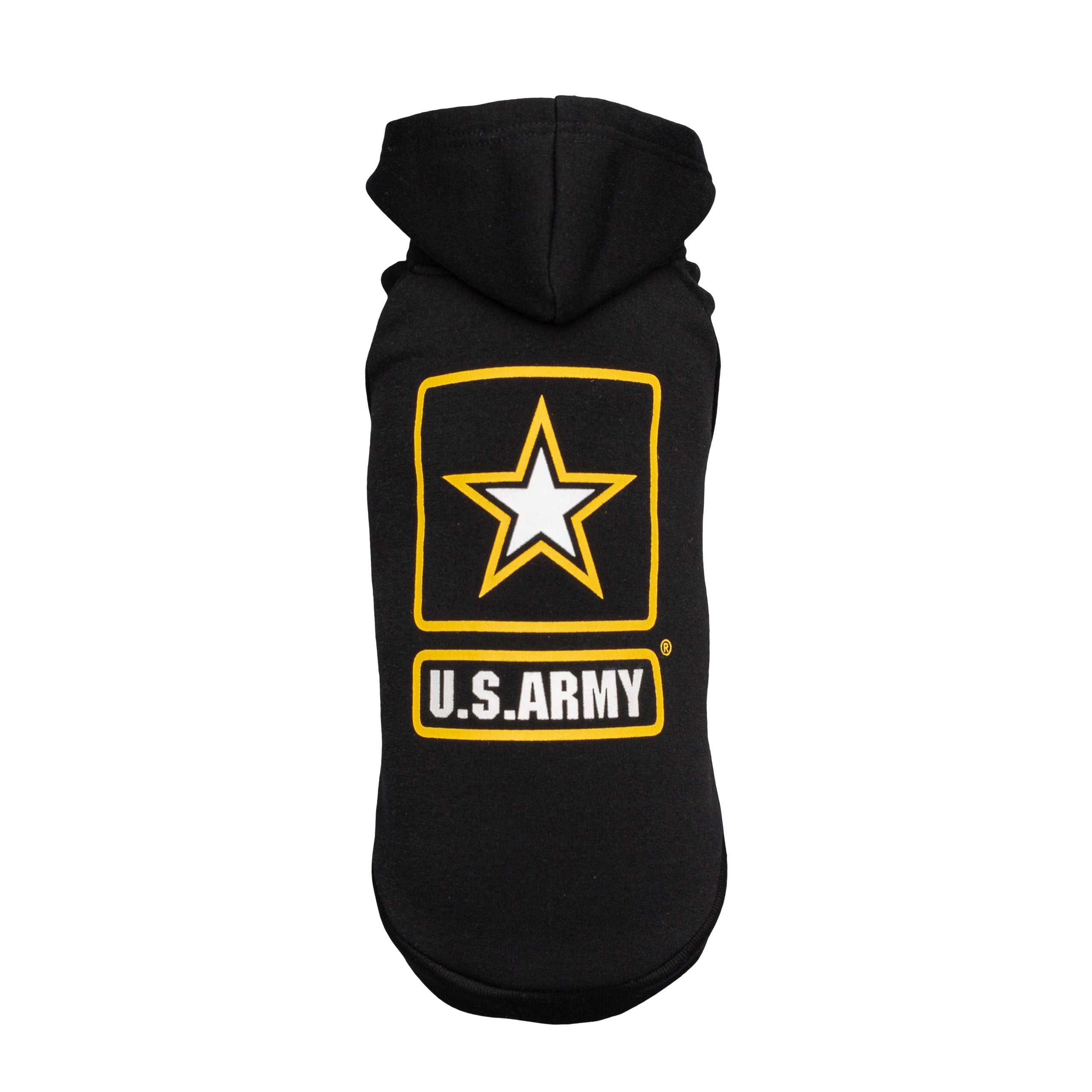 US Army Hooded Dog Fleece - Black premium pet product