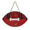 LOUISVILLE CARDINALS FOOTBALL SHAPE SIGN