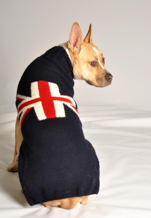 Union Jack Wool Dog Sweater