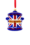 Union Jack Tea Biscuit Jar Polish Glass Ornament