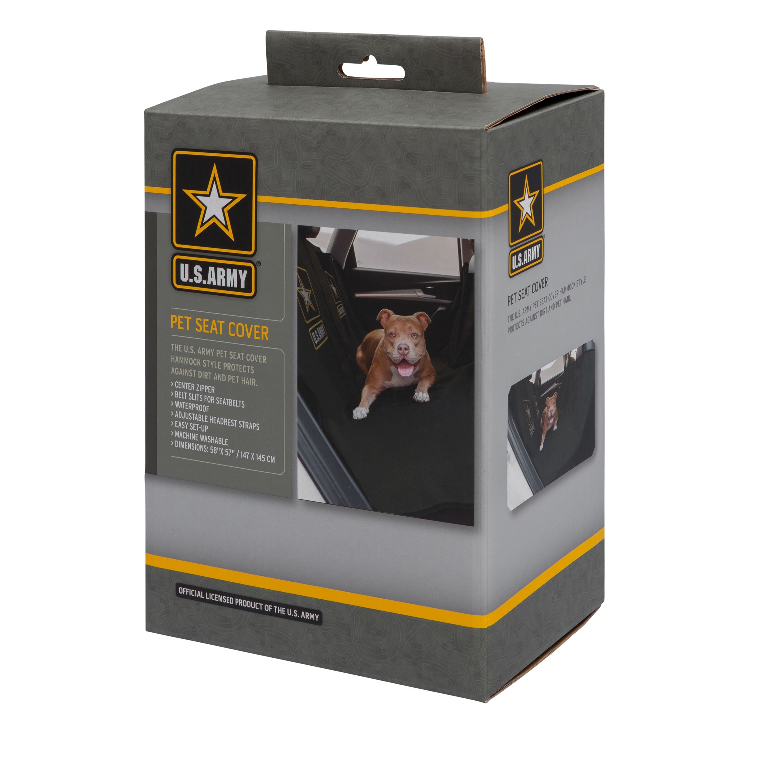 US Army Car Seat Pet Hammock Cover - Dark Camo premium pet product