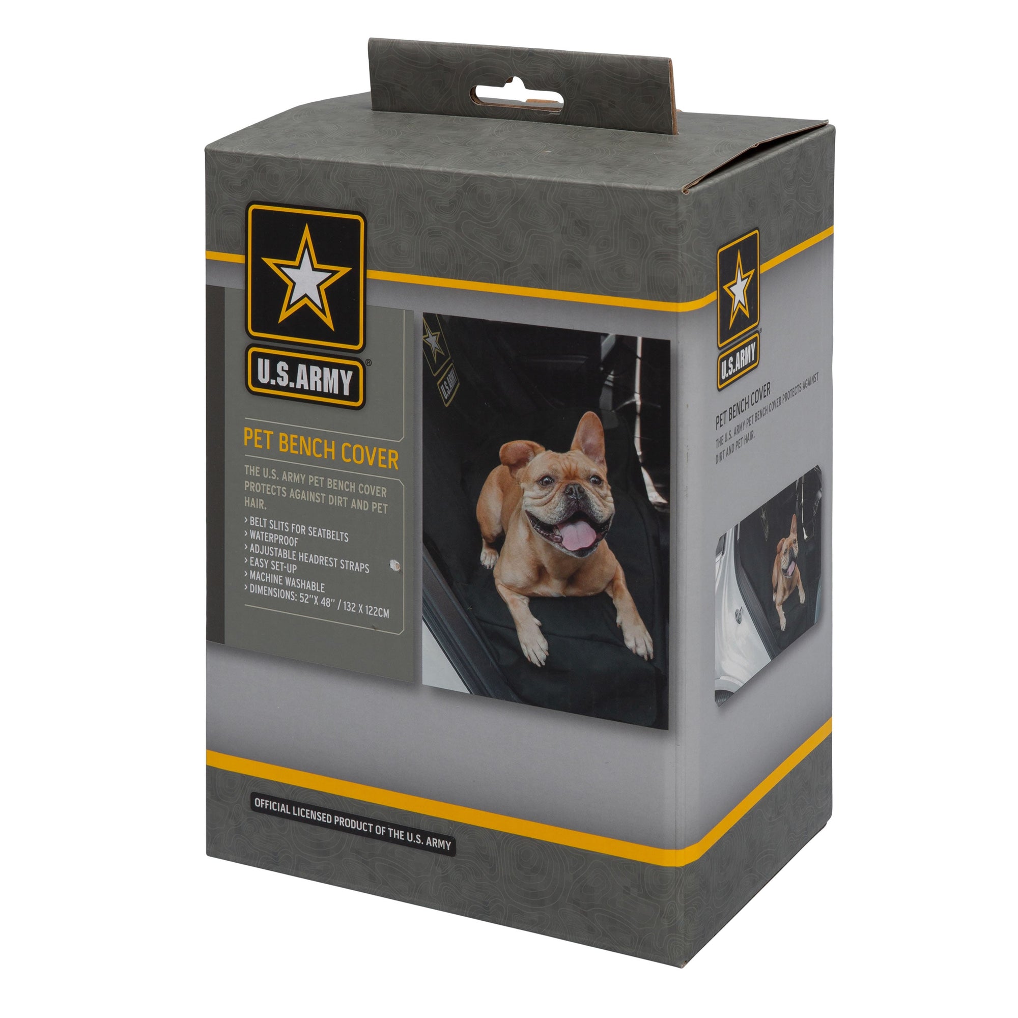 US Army Car Bench Seat Pet Cover - Dark Camo premium pet product