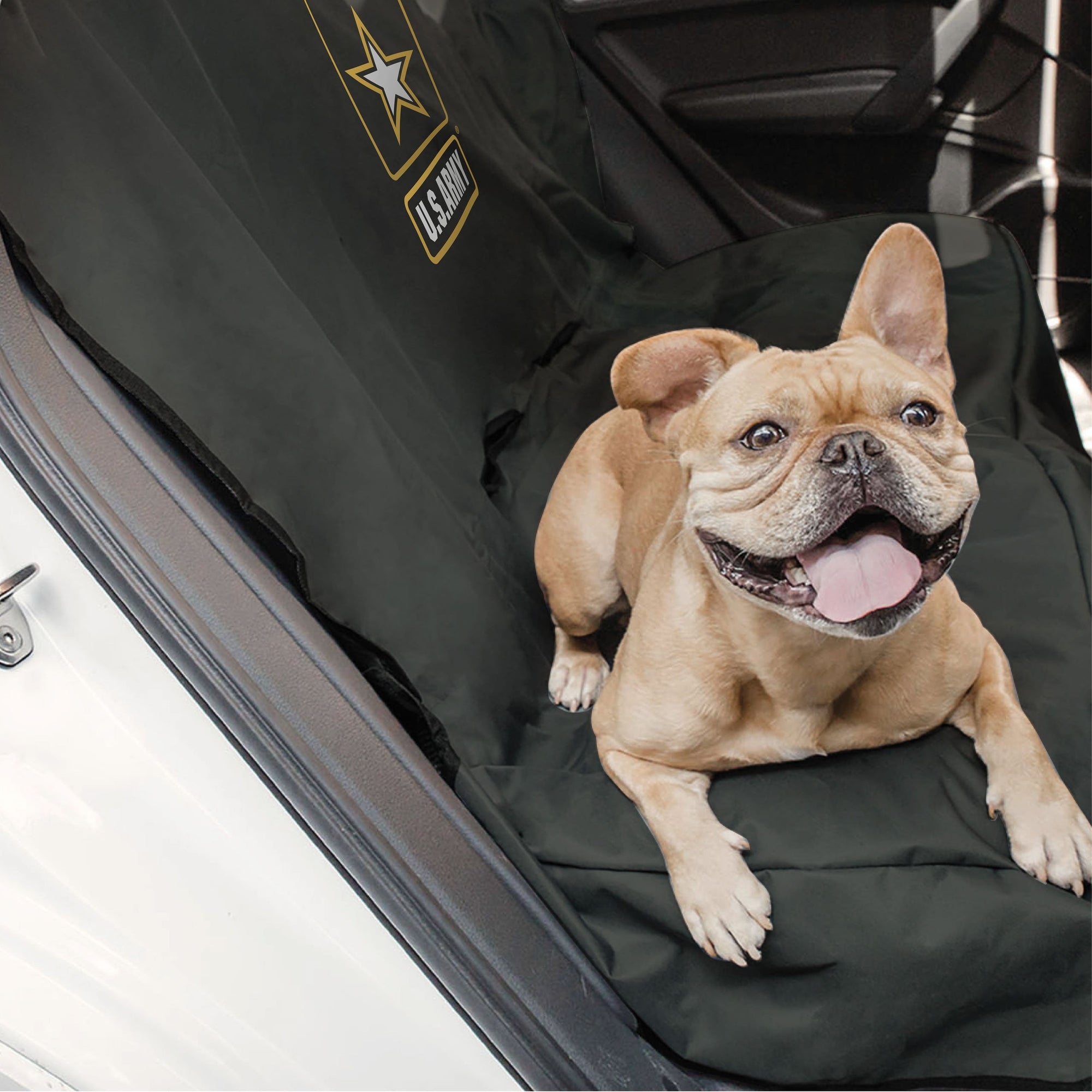 US Army Car Bench Seat Pet Cover - Dark Camo premium pet product