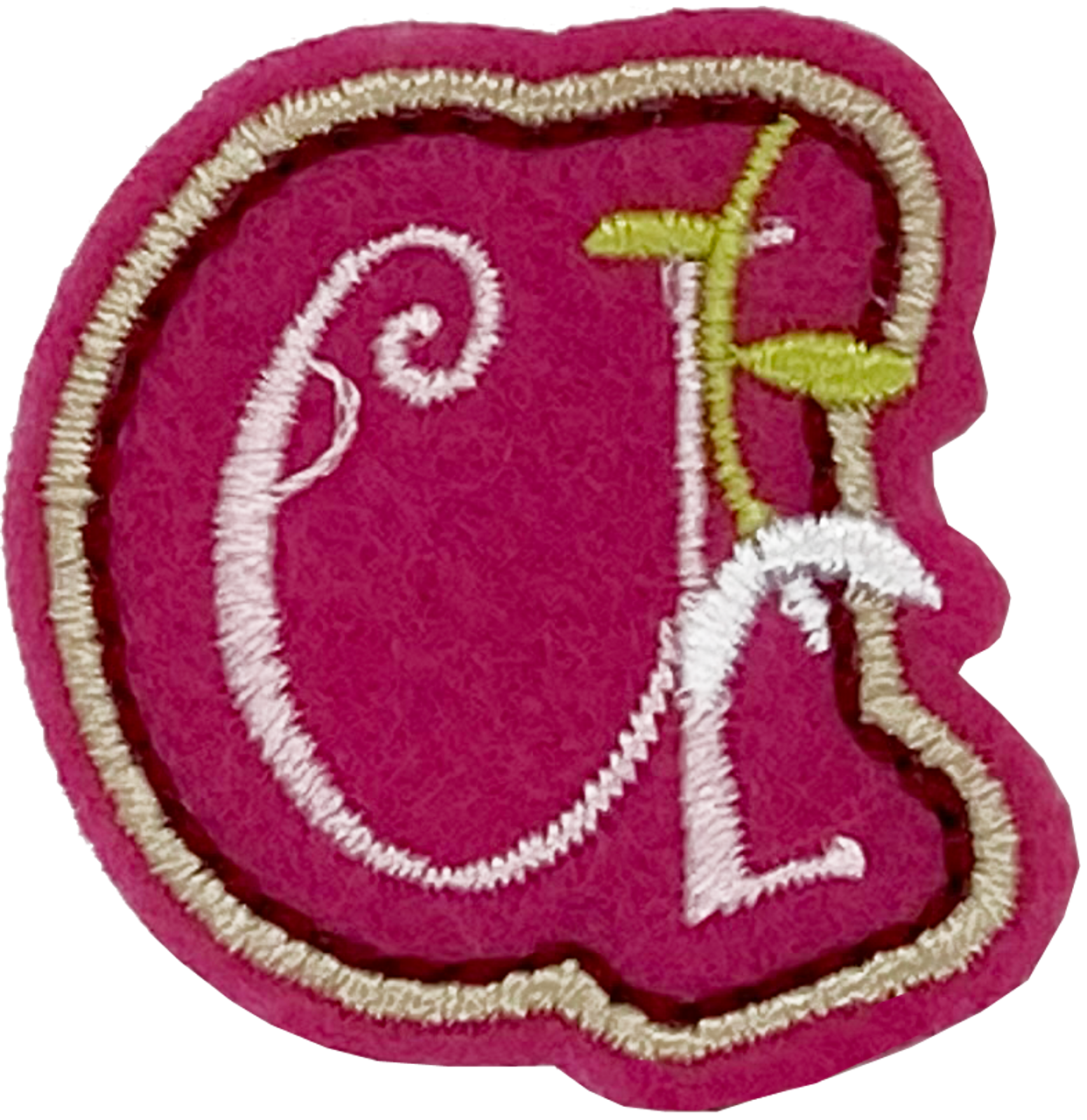 Curly Pink U - Patch