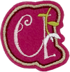 Curly Pink U - Patch