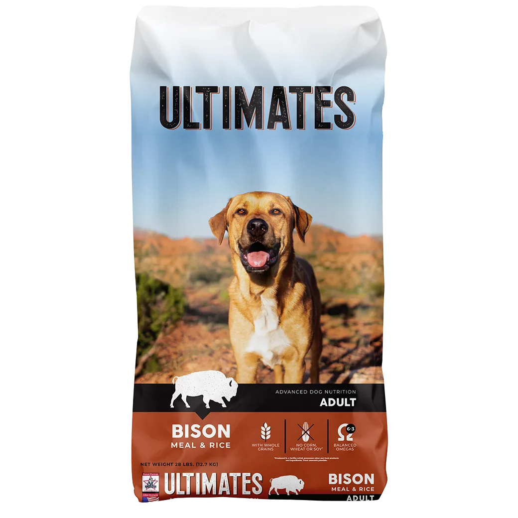 Ultimates Adult Bison Meal & Rice Dry Dog Food (28lb)