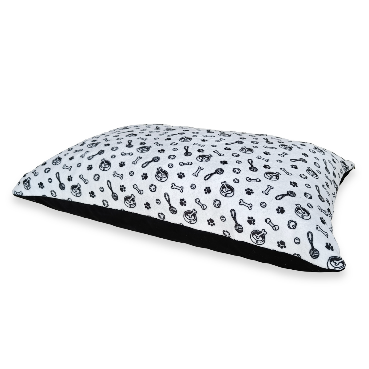 Gio Black Velvet Washable Pet Pillow Bed