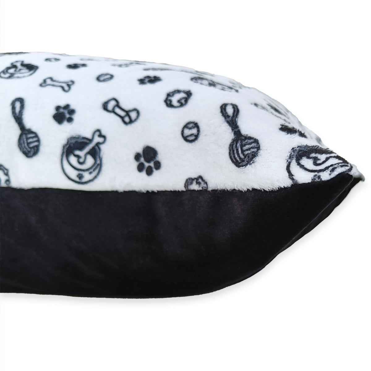 Gio Black Velvet Washable Pet Pillow Bed