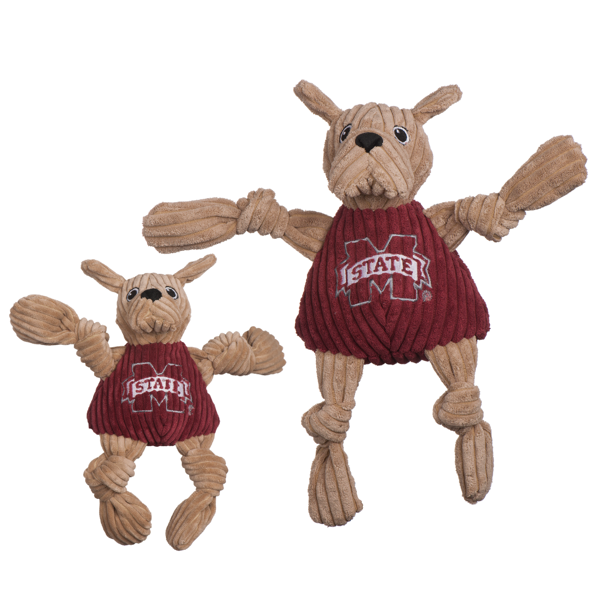 NCAA Mississippi State University, Bully the Bulldog Knottie Plush Dog Toy | HT Animal Supply
