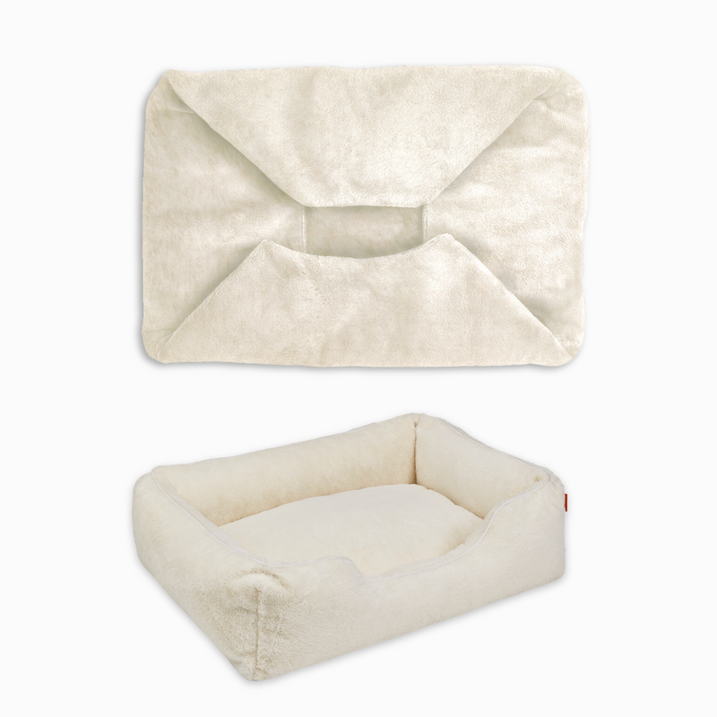 Sammy Dog Bed Cover in White, front view