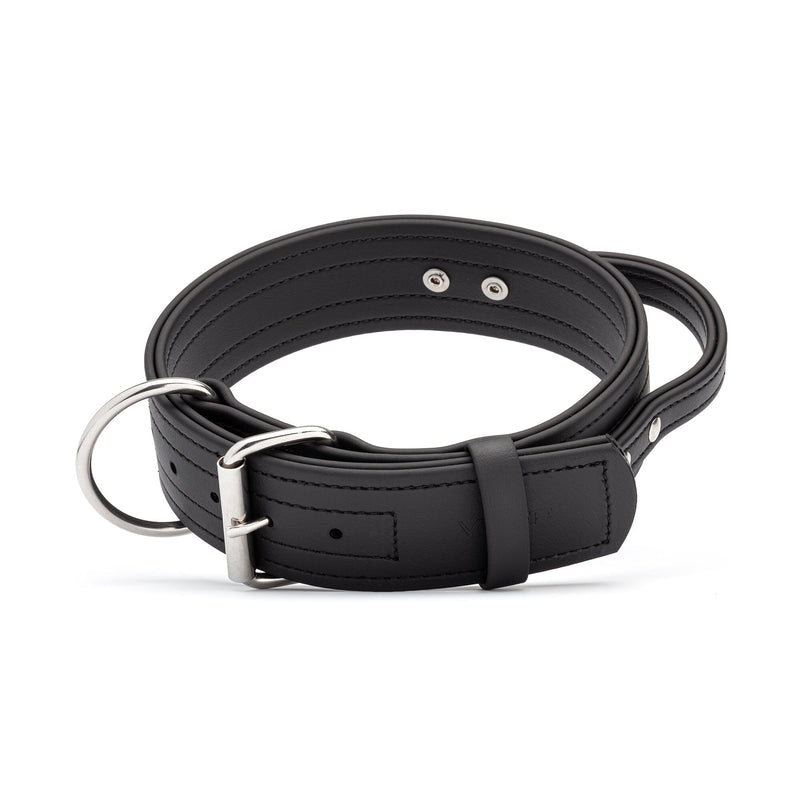 Viper BioThane Working Dog Collar with Built-In Handle - Stainless Steel Hardware
