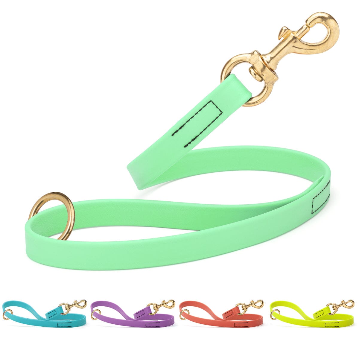 Viper BioThane Traffic Dog Lead - Brass Hardware
