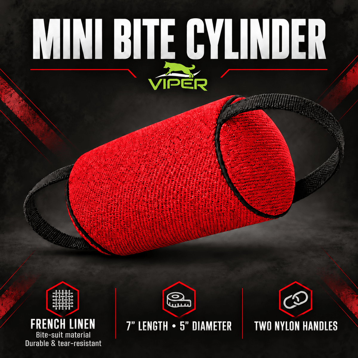 Viper French Linen Cylinder Mini Bite Roll