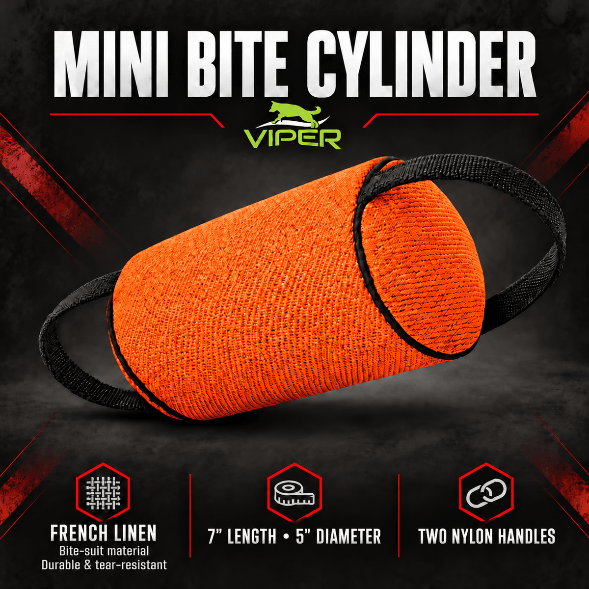 Viper French Linen Cylinder Mini Bite Roll