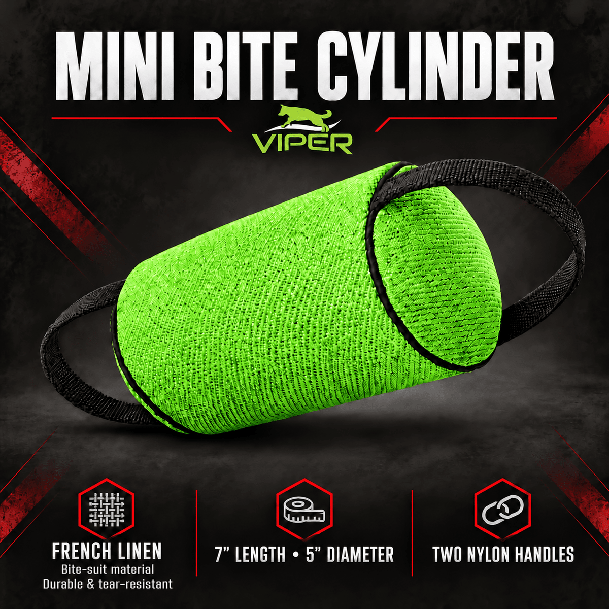 Viper French Linen Cylinder Mini Bite Roll