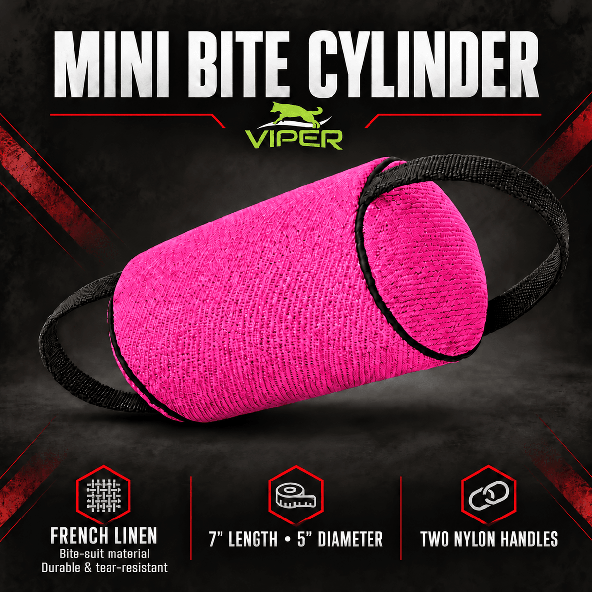 Viper French Linen Cylinder Mini Bite Roll