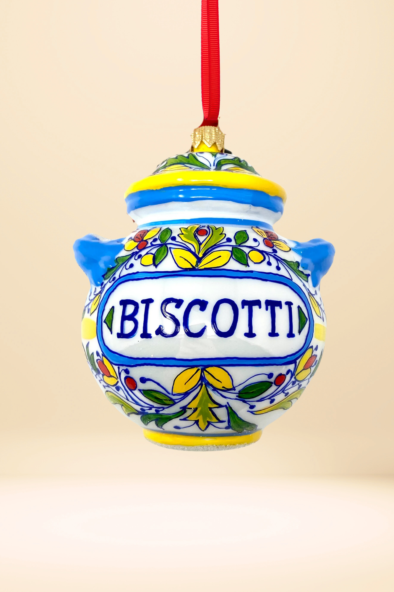 Valentino Cookie Jar Polish Glass Ornament