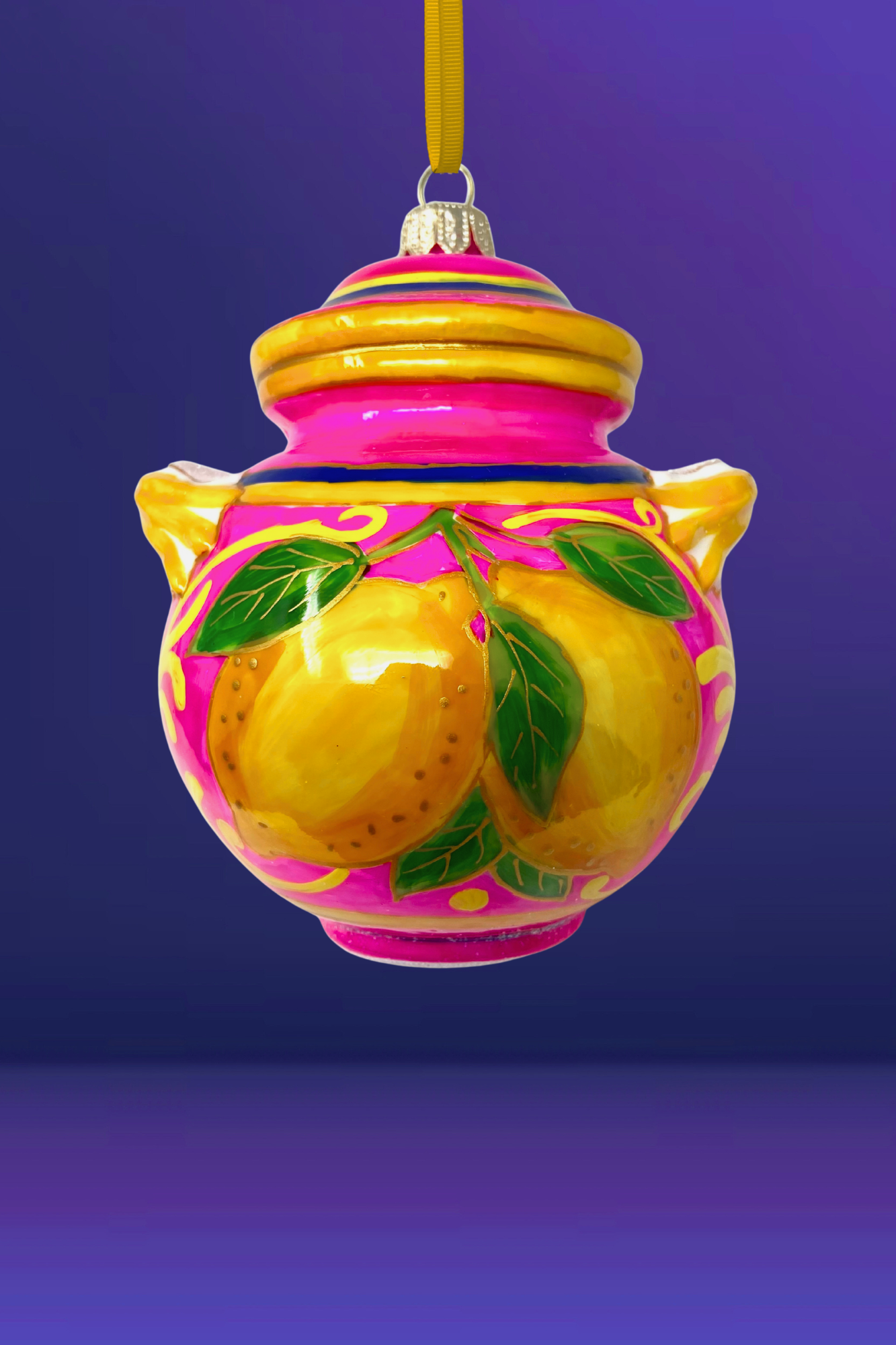 Villa Limoncello Jar Glass Christmas Ornament