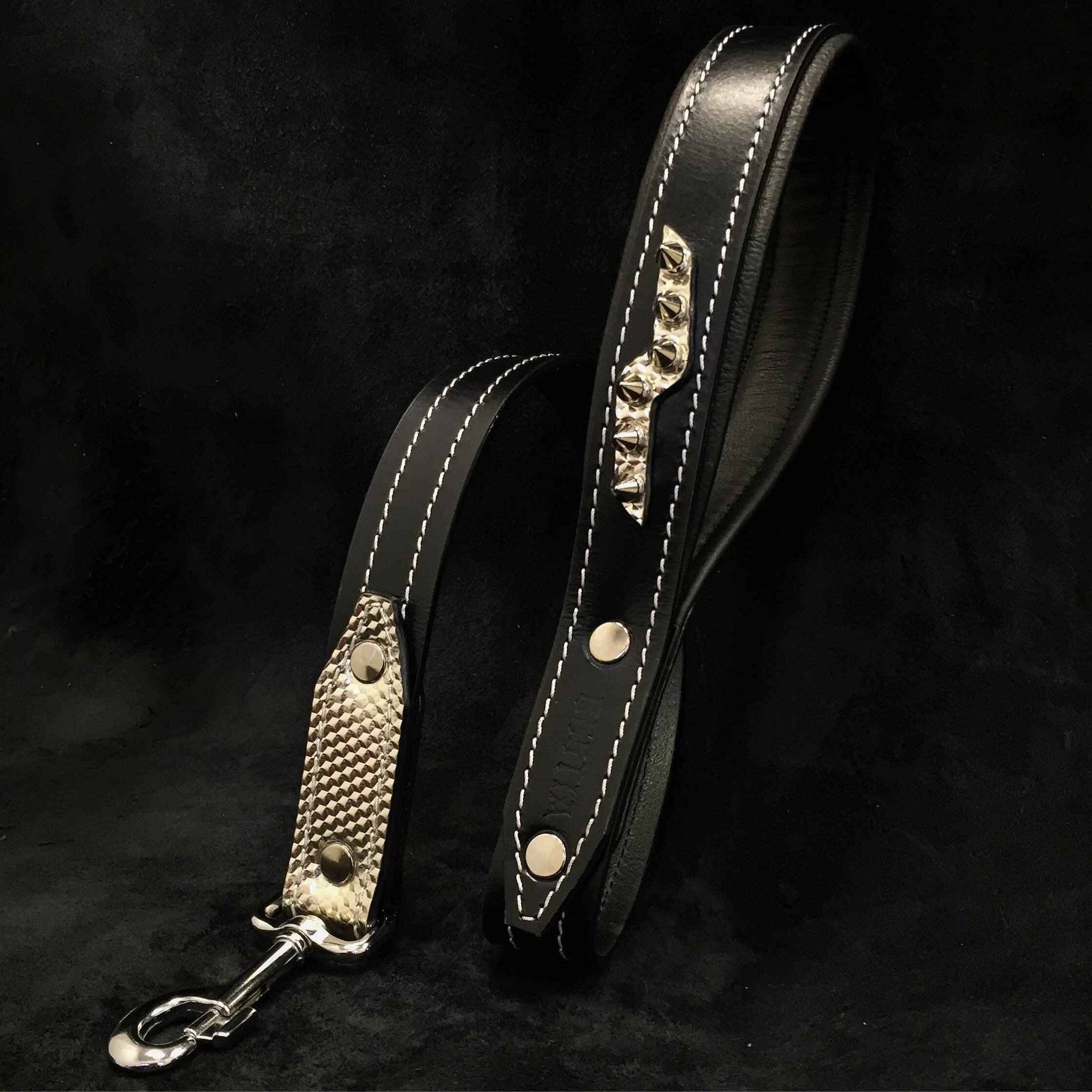 Bestia Platinum Leather Dog Harness