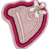 Curly Pink V - Patch