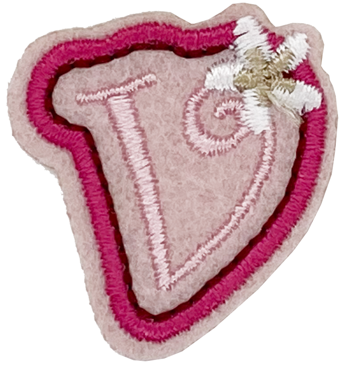Curly Pink V - Patch