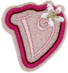 Curly Pink V - Patch
