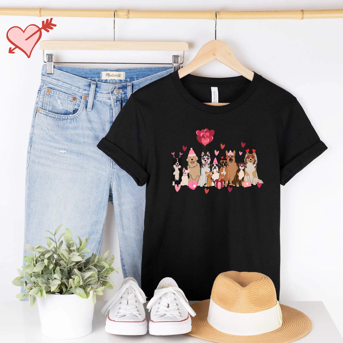 Valentines T-Shirt with Dogs