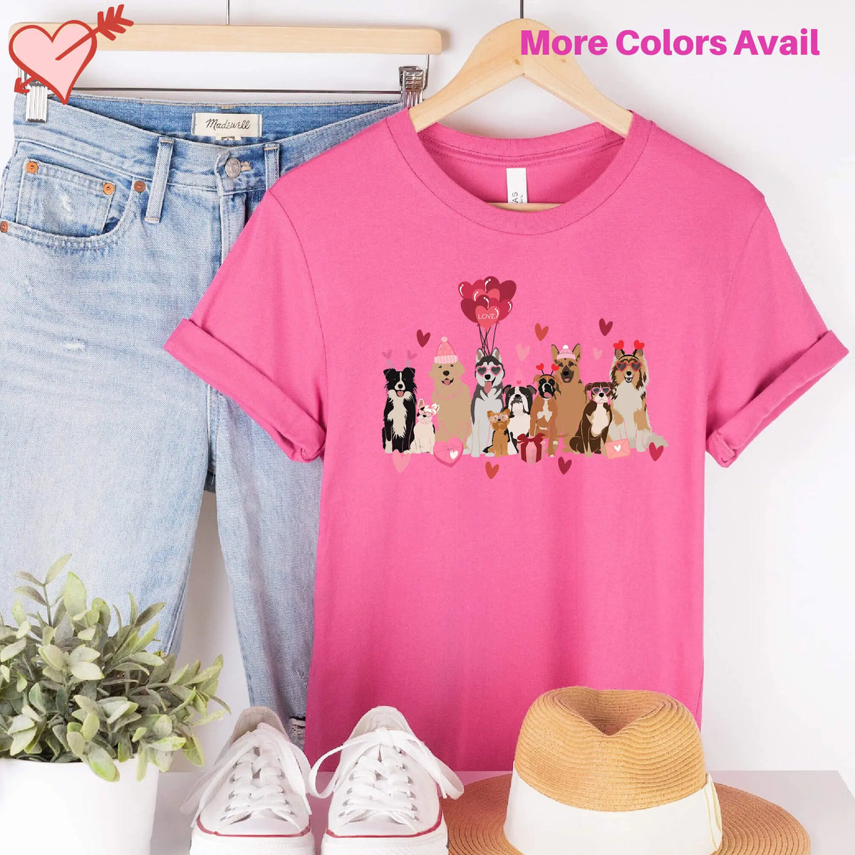 Valentines T-Shirt with Dogs