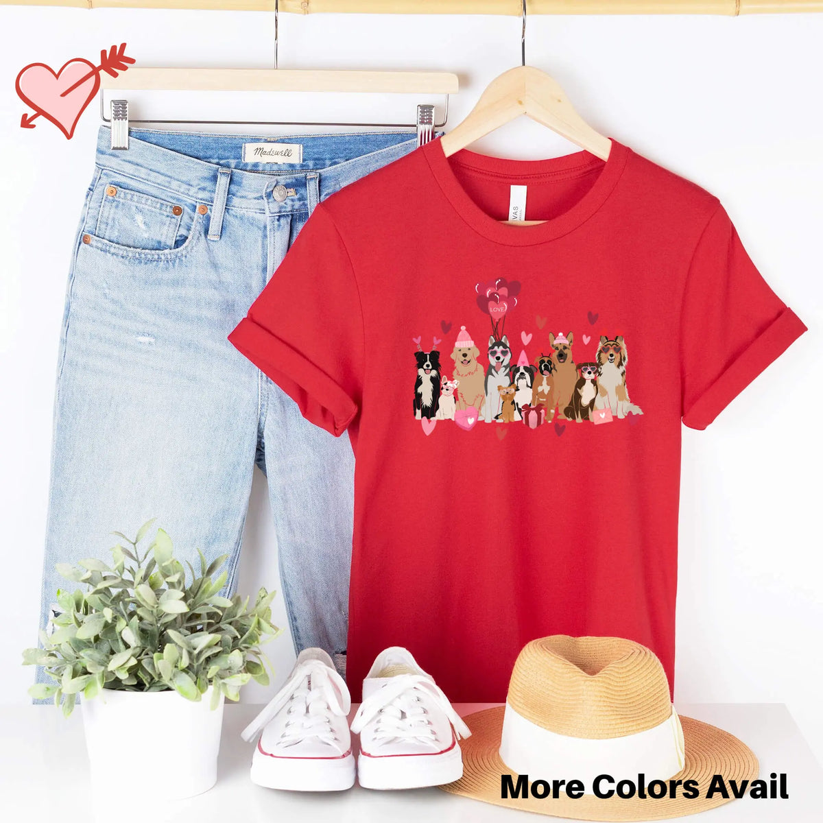Valentines T-Shirt with Dogs