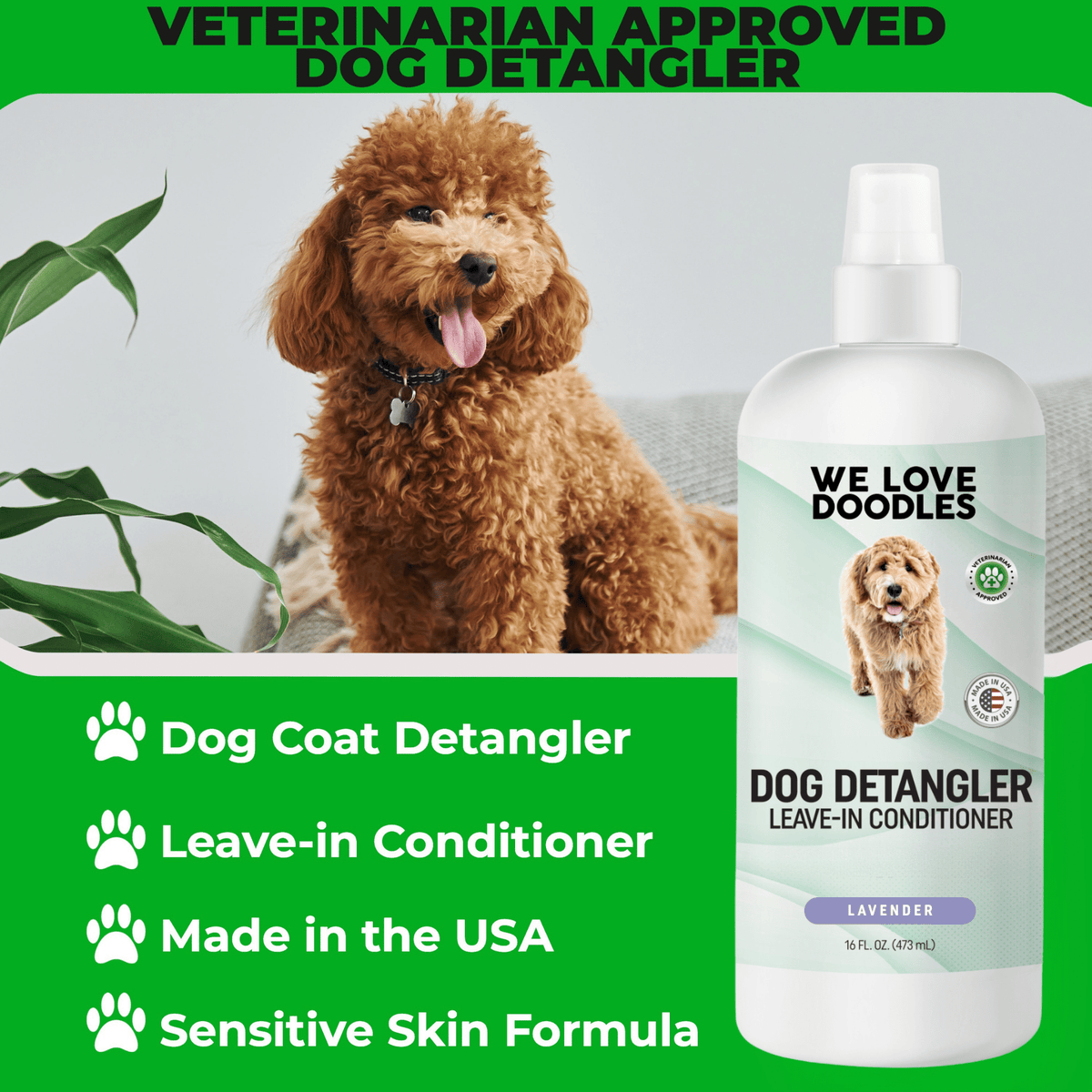 Lavender Detangler Spray & 4-in-1 Dog Shampoo Bundle