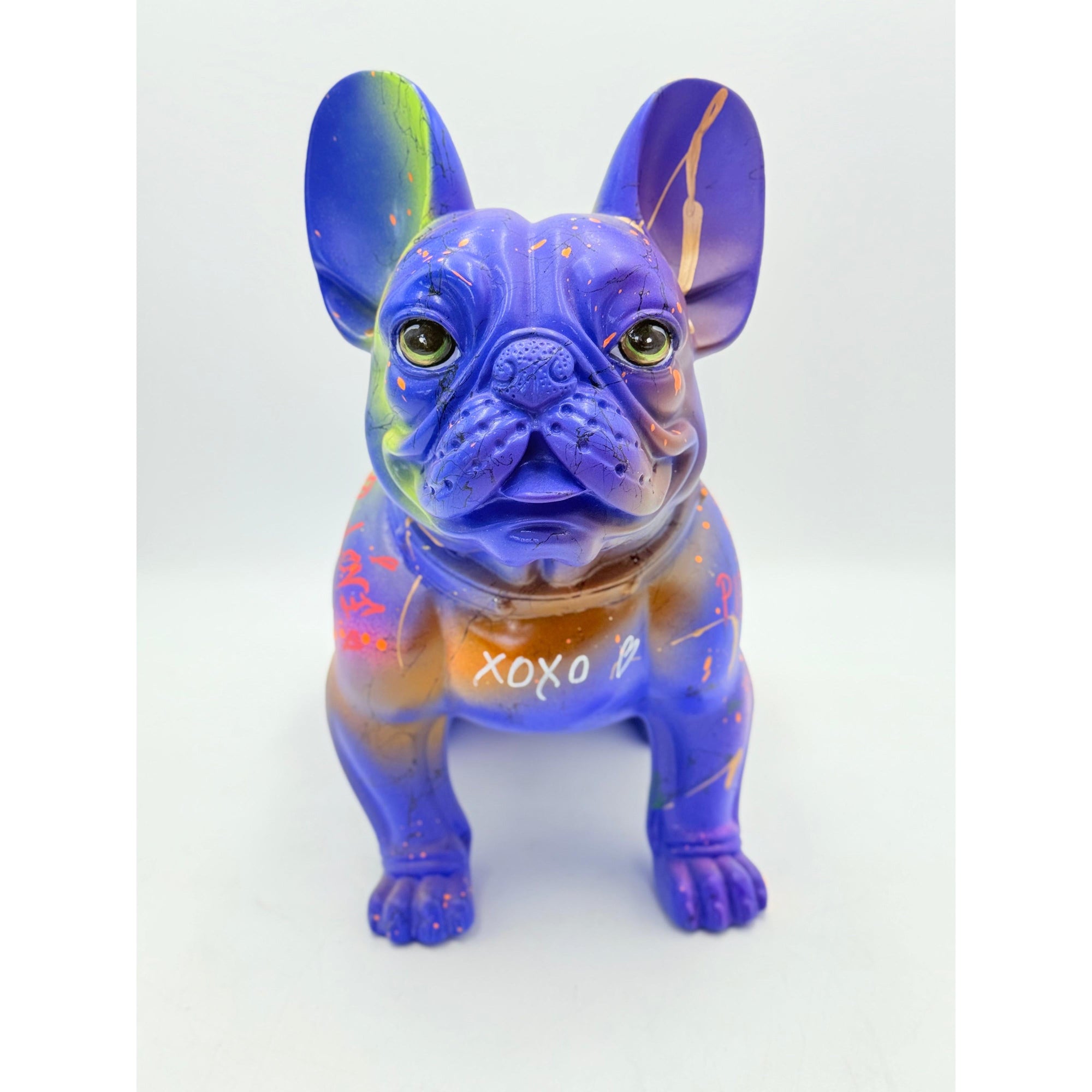 And Iconic French Bulldog Sculpture King Graffiti Style
