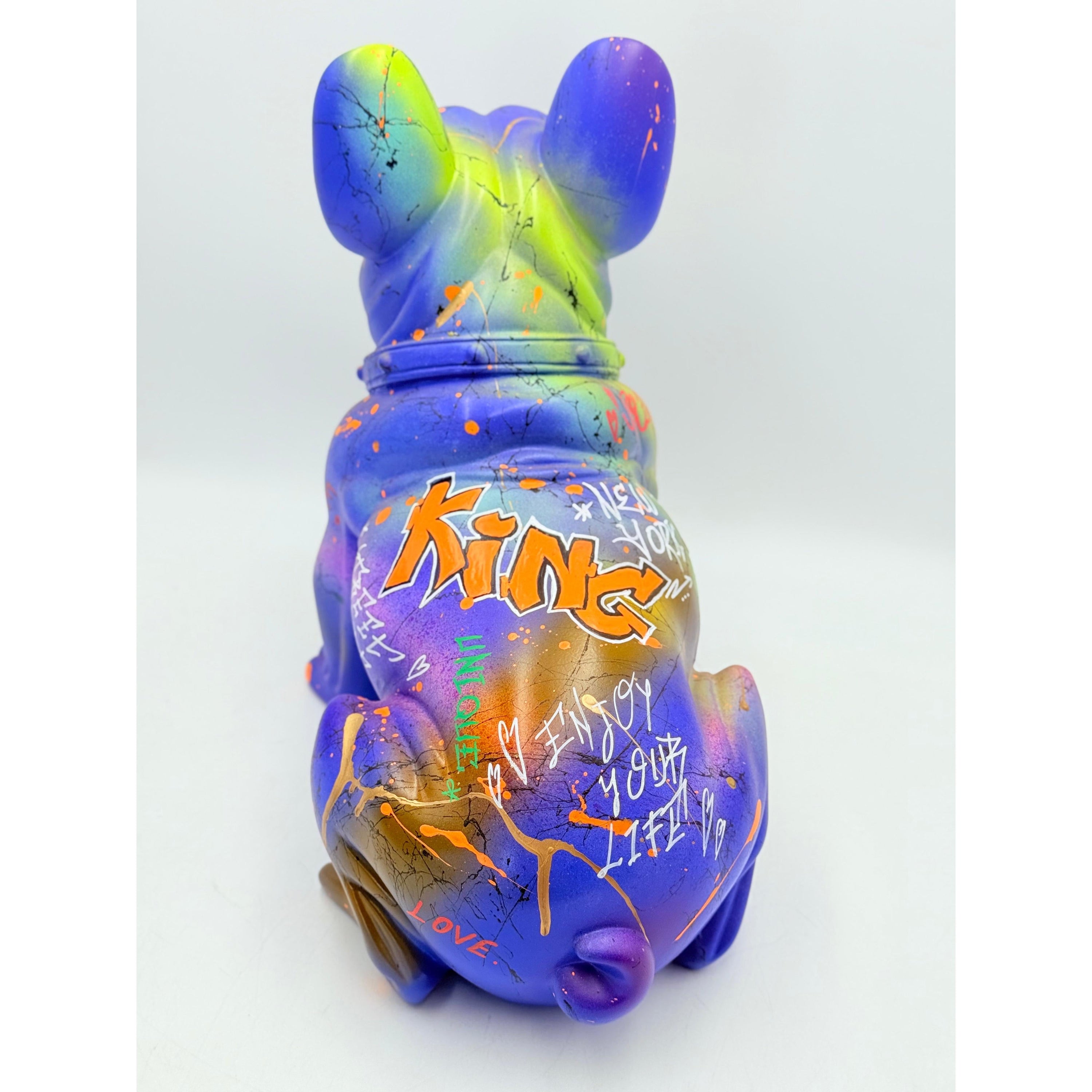 French Bulldog Sculpture KING Graffiti Edition Red Pop Art Decor Sculpture image 5 - HT Animal Supply