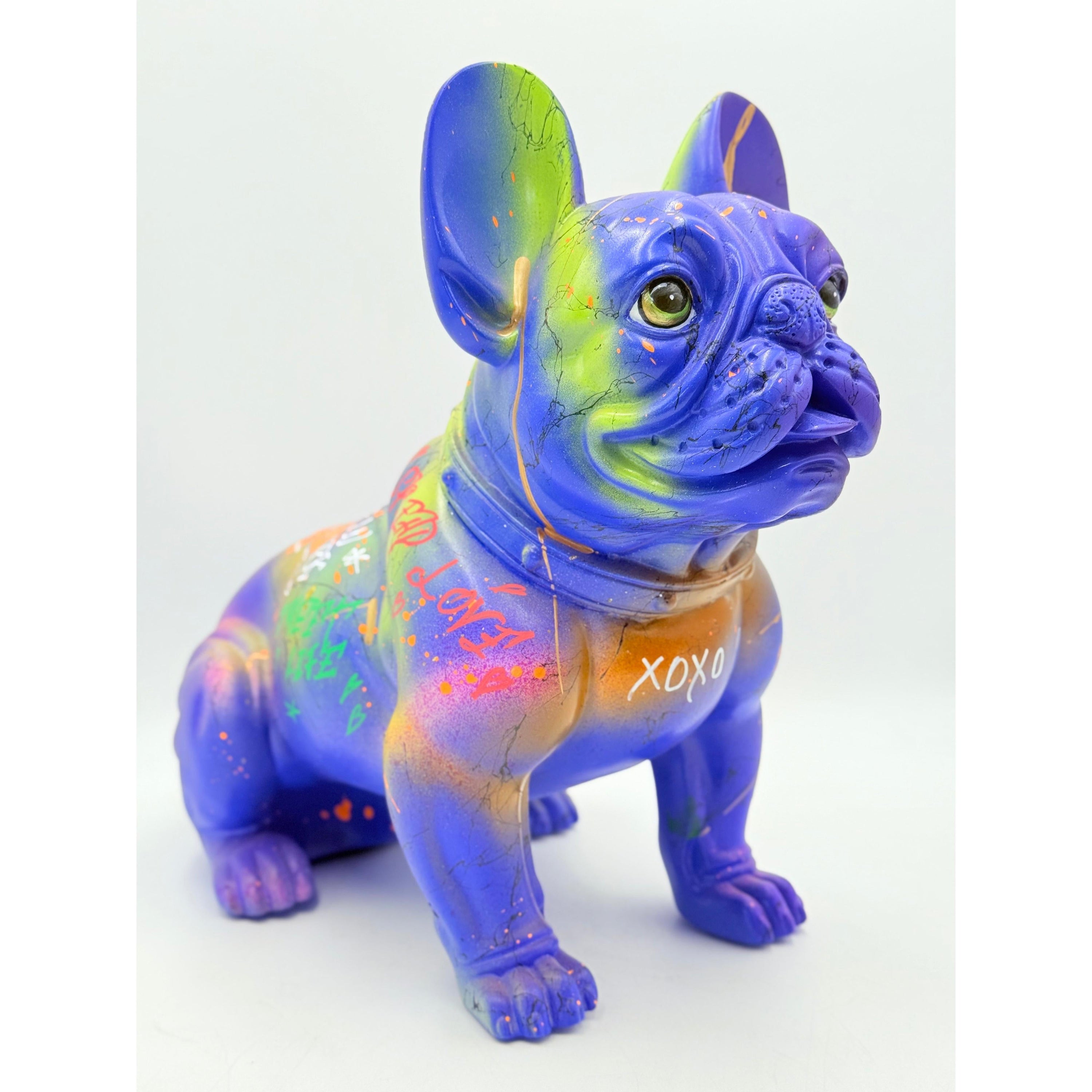 French Bulldog Sculpture KING Graffiti Edition Red Pop Art Decor Sculpture image 2 - HT Animal Supply