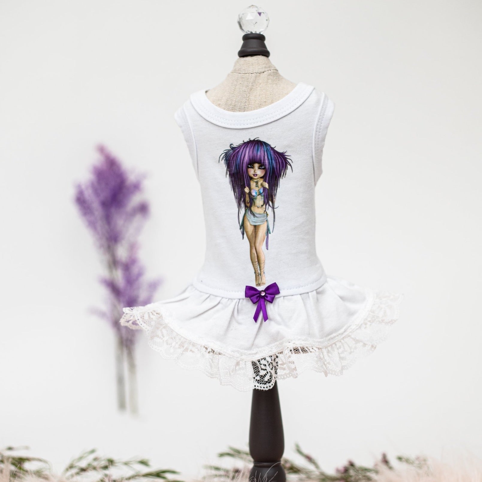 Hello Doggie Vixens Satin Swarovski Crystal Dog Dress